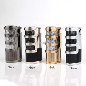 ไฟแช็คแก๊สบิวเทนแบบกันลม Creative Three Jet Blue Flame พร้อมที่ตัดและที่เจาะซิการ์ - Product Image 5