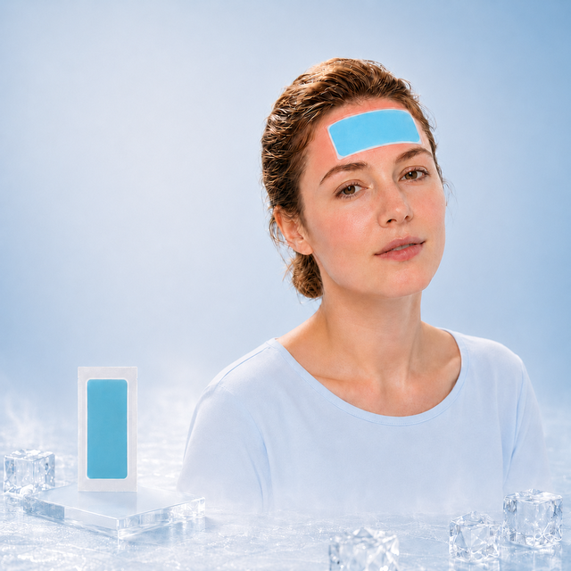 Wholesale Hypoallergenic Non-Woven Fabric Fever Cooling Gel Patch OEM Medical Grade Hydrogel 8 Hours Fever Ice Cooling Patch