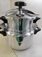 Cuisinière à pression anti-explosion directement de l'usine avec plusieurs dispositifs de sécurité Cuisinière à pression en aluminium avec cuiseur vapeur