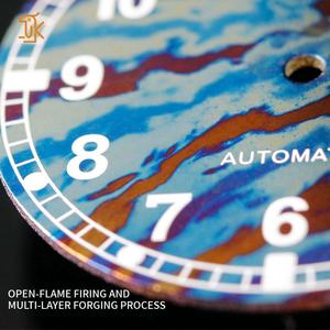 Esfera de reloj Titanium Damascus NH35 personalizada de 28.5/29mm, esfera de reloj Mokuti con números arábigos luminosos BGW9 para nh34 9015 2824 - Product Image 2