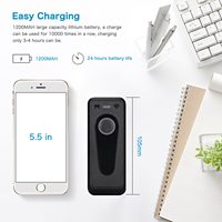 YUANAIDC 6601 Lecteur de codes-barres 2D QR portable, scanner de codes-barres sans fil, scanner portable, mini scanner
