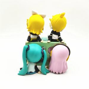 Figuras de Manga de 5CM, 4 Piezas/Juego, Muñecas Miku Kagamine Rin Len, Figuras de Anime Kawaii de PVC, Juguetes de Dibujos Animados Sentados y Durmiendo - Product Image 2