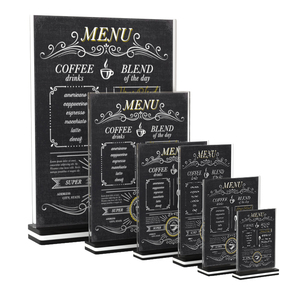 A7 dấu hiệu chủ <span class=keywords><strong>Acrylic</strong></span> dọc t Hình bưu thiếp hiển thị thẻ nhựa đứng đôi mặt rõ ràng <span class=keywords><strong>menu</strong></span> đứng K-6016 - Product Image 2