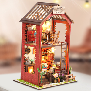 Casa de Muñecas en Miniatura Vintage Magic Shack <span class=keywords><strong>con</strong></span> Luz LED, Kit de Madera para Casa de Muñecas 3D DIY - Product Image 1
