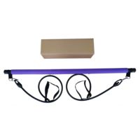 Kit de barre de yoga multifonction pour la musculation, les étirements et le Pilates avec bandes de résistance