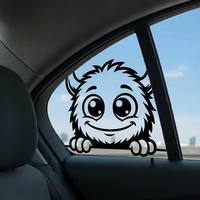 Autocollant de fenêtre 3D chat mignon de luxe, chaton de dessin animé, autocollant de voiture auto-adhésif en PVC étanche, décoration pour amoureux des animaux