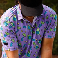 Polo de Golf Deportivo con Cuello Tipo Waffle, Tejido Elástico en 4 Direcciones, 92% Poliéster, 8% Elastano