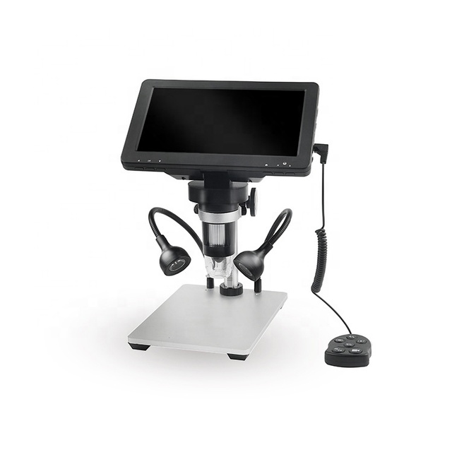 7inch Monitor 1080P LCD Digital Microscope Camera With Remoter 1200X Magnification External LED Light for Mobile Repairing