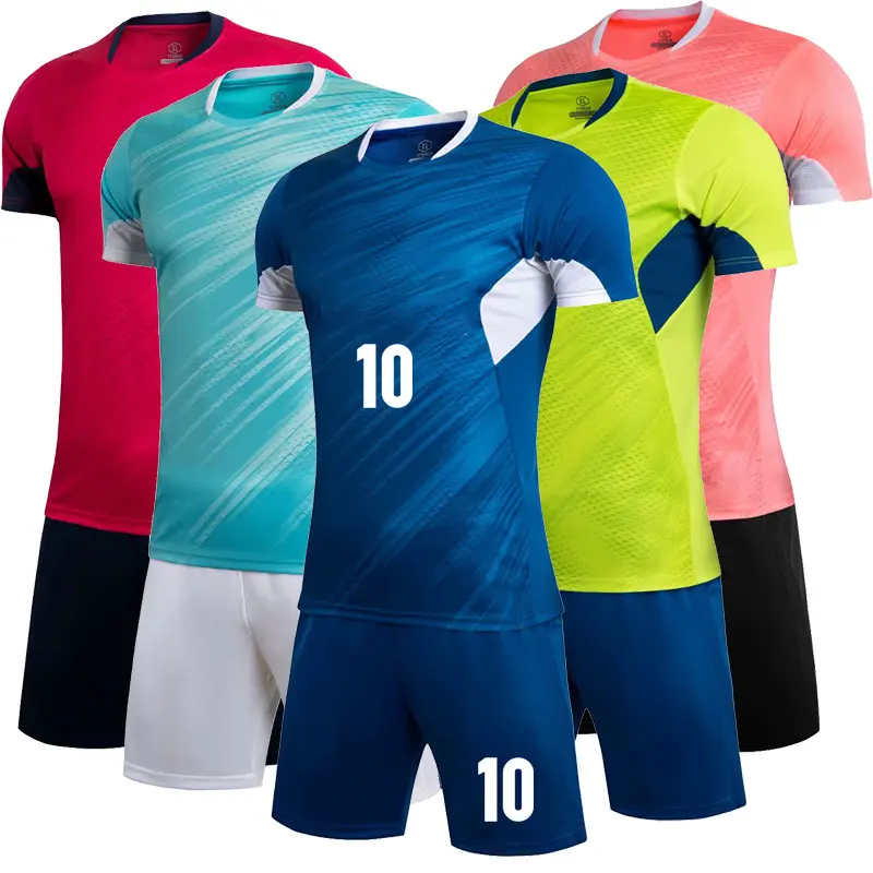 Hot Koop Volwassen En Kinderen Voetbal Uniform Sets Ademend Polyester Goedkope Voetbal Jersey Hoge Kwaliteit Voetbal Uniform Set