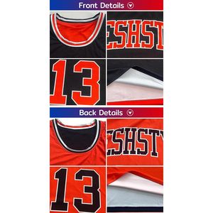 Custom Reversible Basketball Jerseys Personalized Sleeveless Tank <b>Tops</b> Breathable Team Uniforms Unisex Adult Size - Product Image 3
