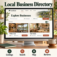 Direktori Bisnis Lokal Premium Pengembangan Situs Web Direktori Bisnis untuk Web dan Mobile Dengan Daftar Bisnis LionCreate