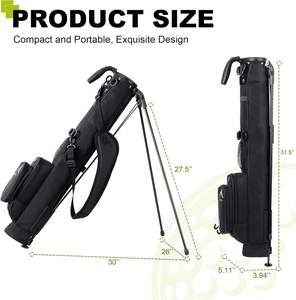 Bolsa de transporte con soporte de <span class=keywords><strong>golf</strong></span> de poliéster ligero para <span class=keywords><strong>Pitch</strong></span> n <span class=keywords><strong>Putt</strong></span> duradero para Driving Range Par 3 Executive Courses 31,5 pulgadas de alto - Product Image 2