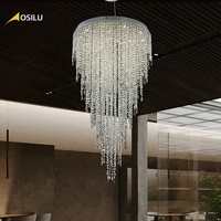 Lustre en spirale moderne de luxe pour salon, salle à manger, haut et bas, monté au plafond