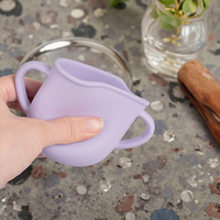 Ensemble de gobelets d'apprentissage multifonctionnels en silicone pour enfants et bébés avec couvercles ou pailles pour l'alimentation et les collations, âges 1-4