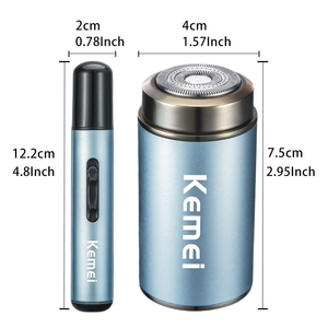 Kemei Km-t390, <span class=keywords><strong>la</strong></span> <span class=keywords><strong>Mejor</strong></span> <span class=keywords><strong>Afeitadora</strong></span> Eléctrica de Bolsillo Portátil para <span class=keywords><strong>Hombre</strong></span>, Mini <span class=keywords><strong>Afeitadora</strong></span> de Viaje con Carga USB, Resistente al Agua IPX6, 2 en 1 para Uso <span class=keywords><strong>Corporal</strong></span> - Product Image 3