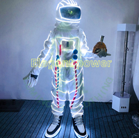 Costumes à LED pour adultes Astronaute Cosplay Cloth Light Up Dress Rave Outfits Party Nightclub Space Mascot Luminous Stage Clothing