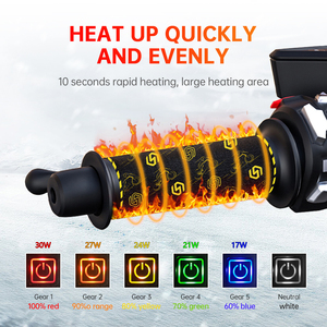 Coussinet de poignées chauffantes pour vélo électrique 5 + 1 température de vitesse réglable avec fonction de mémoire système de carrosserie essentiel pièces de moto - Product Image 2
