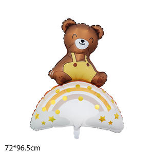 Ours Ballon <span class=keywords><strong>Parachute</strong></span> Gâteau en forme de coeur Ours Assemblage Ours Fête d'anniversaire Décoration et arrangement - Product Image 4