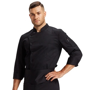 Chaqueta de Chef Unisex de 240 g/m², T/C 80/20, con Logotipo Personalizado, Uniforme de Chef Moderno, Impresión por Transferencia de Calor <span class=keywords><strong>Blanca</strong></span> para Uso en Restaurantes y Bares - Product Image 1