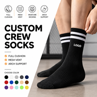 Chaussettes de sport personnalisées en coton jacquard tricoté avec lettres, modèle gratuit, pour hommes