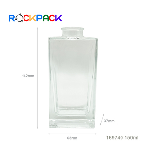 Bouteille en verre clair de whisky de boisson de lait ambre de 150ml avec le bouchon en liège - Product Image 3