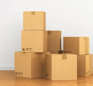 Caja móvil de embalaje de cartón de pared única y doble, cartón corrugado de envío