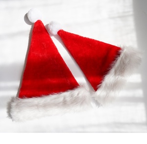 Décoration de fête du Nouvel An, chapeau de Noël hexagonal pour enfants et adultes, en tissu non tissé, en fourrure courte ou longue, pour les fêtes - Product Image 2