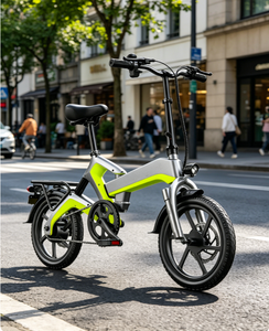 Bicicletta Elettrica Pieghevole Portatile da 14 Pollici con Ammortizzatori, E-Bike Leggera per Pendolarismo Quotidiano e Brevi Spostamenti - Product Image 2