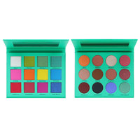 Palette de maquillage personnalisée de haute qualité avec finition scintillante pour les peaux claires et pâles, palette de fards à paupières en forme de livre