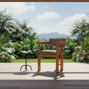 Durable Eco-Friendly Solid Wood Frame <b>Upholstered</b> Fabric <b>Chair</b> Modern Three-Legged Design Outdoor Home Office Home Furniture - Product Image 3