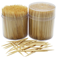 Brochette de dents en bambou naturel avec logo personnalisé Fabricant de bâtons Cure-dents en bambou à bas prix d'usine