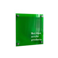Panneau publicitaire carré créatif en acrylique transparent pour centre commercial, panneau de porte coloré pour magasin, enseigne en acrylique double couche