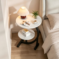 Table basse circulaire double couche de luxe moderne et durable pour salon, idéale pour l'approvisionnement transfrontalier