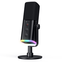 Microphone filaire directionnel pour ordinateur, qualité studio, RGB, XLR, avec support, pour streaming et enregistrement