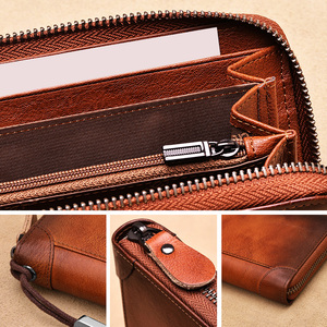 Portafoglio da uomo Banyanu Guangzhou, portafoglio lungo con cerniera, grande capacità, porta carte, custodia in pelle. - Product Image 6