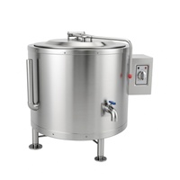 Marmite électrique à double enveloppe en acier inoxydable de haute qualité 135L avec valve de vidange pour cuisine commerciale et restauration
