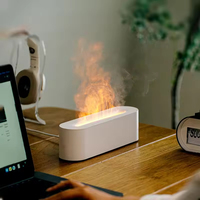 Portable Usb Coloré Flamme Mini Diffuseur 150ml Ménage Cool Mist Aroma Huile Essentielle Diffuseur H2o air Feu Flamme Humidificateur