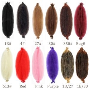 Extensions de cheveux synthétiques <span class=keywords><strong>Afro</strong></span> Twist au crochet, effet ressort, pour femmes noires - Vente en gros - Product Image 5