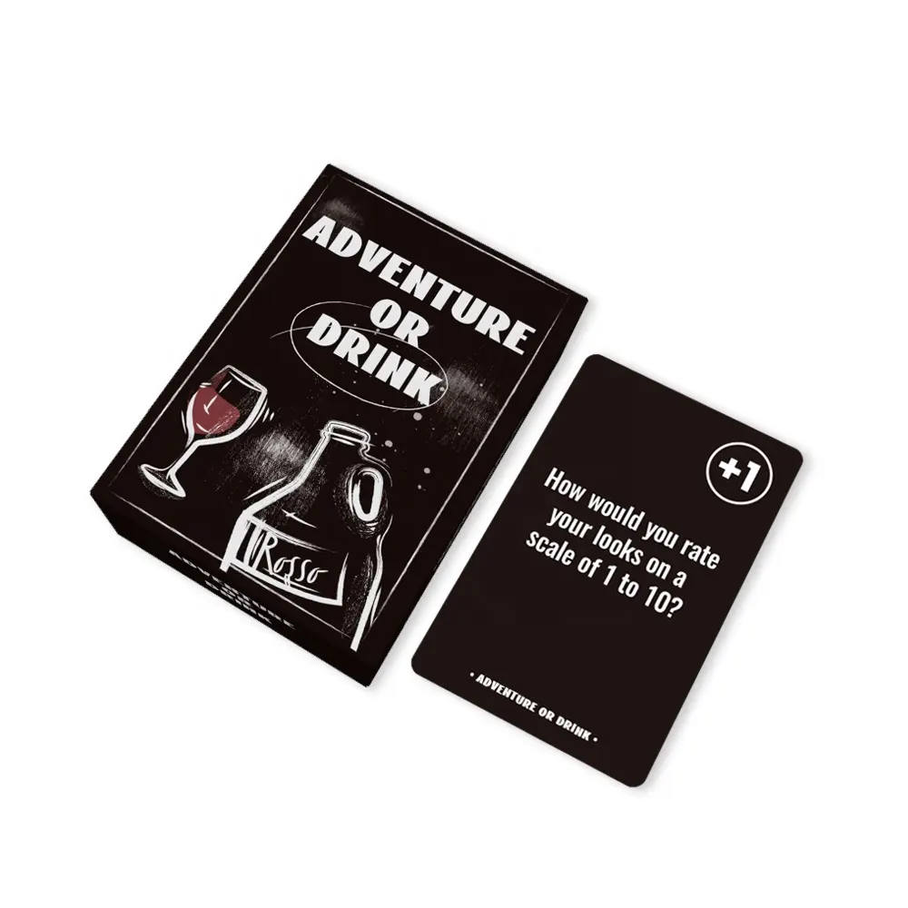 Board Games Playing Kids Drinking Custom Flash Printing Trading For Adults Customized Box Packing Deck Logo Playing Cards