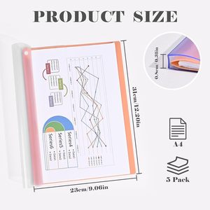Thư mục trong suốt có kích thước thư với thư mục xoay, minh bạch Bìa trình diễn chất kết dính trường kinh doanh vật tư văn phòng. - Product Image 6