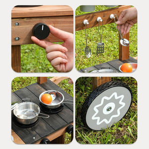 Grande <span class=keywords><strong>cuisine</strong></span> <span class=keywords><strong>de</strong></span> jeu en bois promotionnelle avec sons et lumières, simulation éducative, <span class=keywords><strong>cuisine</strong></span> à <span class=keywords><strong>boue</strong></span> promotionnelle - Product Image 5