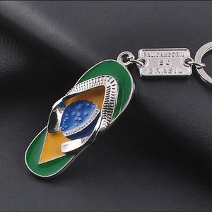 Dream Brazil Flag Pantoufles Porte-clés Charm Vintage Porte-clés Anneau Accessoires Pendentif pour Hommes Femmes Bijoux de Mode Cadeau <span class=keywords><strong>2020</strong></span> - Product Image 4