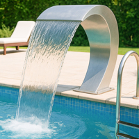 Buse de jet d'eau à arc pour piscine en acier inoxydable 304/316, modèle VT01, polie, 700x400mm, facile à installer, directement de l'usine Jianyong