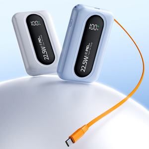 Batterie externe haute capacité 20000mAh 10000mAh avec câbles intégrés, logo personnalisé, charge rapide PD22.5W, pour l'extérieur - Product Image 3