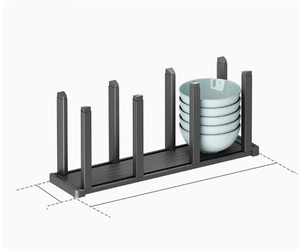Organizzatore per Cassetti da Cucina in Alluminio, Portapiatti Regolabile e Impilabile, Antiruggine e Impermeabile - Product Image 4