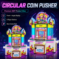 Machine de jeu d'amusement de luxe à LED, à monnayeur, avec distribution de tickets et de jetons, pour 4 joueurs, pousseur de jetons à monnayeur pour salle d'arcade