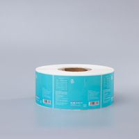 Étiquettes autocollantes brillantes en rouleau, imprimées avec code-barres, logo couleur personnalisé, écologiques et recyclables pour bouteilles d'assaisonnements