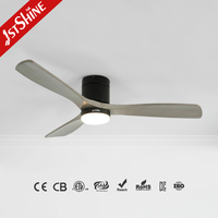 Ventilateur de plafond 1stshine 52 pouces encastré, design moderne professionnel, maison intelligente, efficace, assurance qualité, avec lumière LED