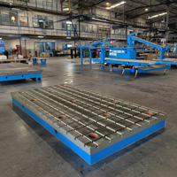 Plateforme d'inspection et de mesure en fonte durable sur mesure, banc d'essai de moteur, plaque d'assemblage à rainures en T