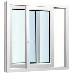 高品質で省エネハリケーン衝撃強化ガラス二重ガラス窓バルコニーPVCストームケースメント窓